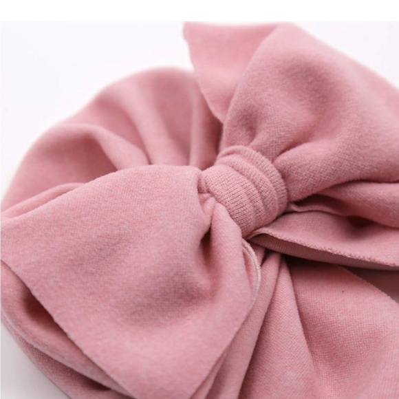 Baby Girl Bow Turban and Bandana Bib Set - Picture 7 of 9